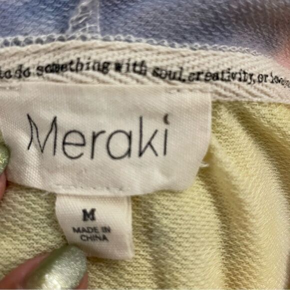 Meraki ~ lightweight multicolor tie dye hoodie ~ size Medium - Picture 7 of 7